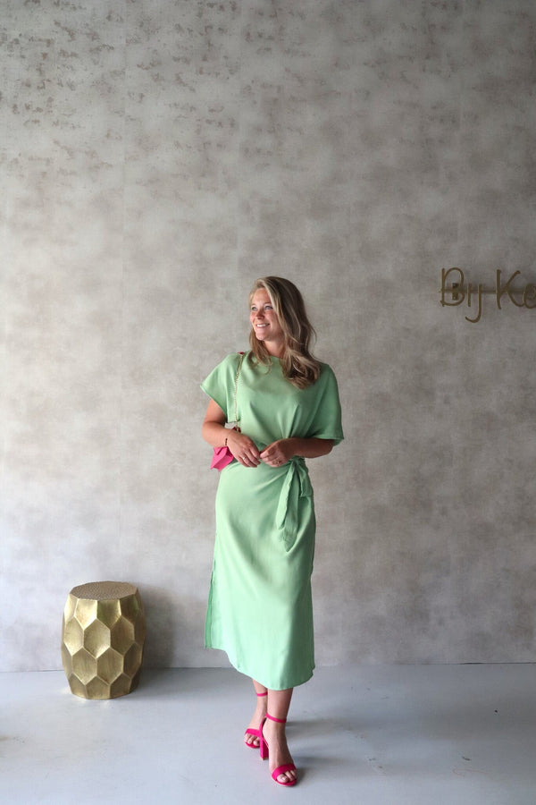 Melo dress light green - Bij Keesje