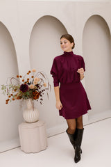 Merle Dress Satin Plum
