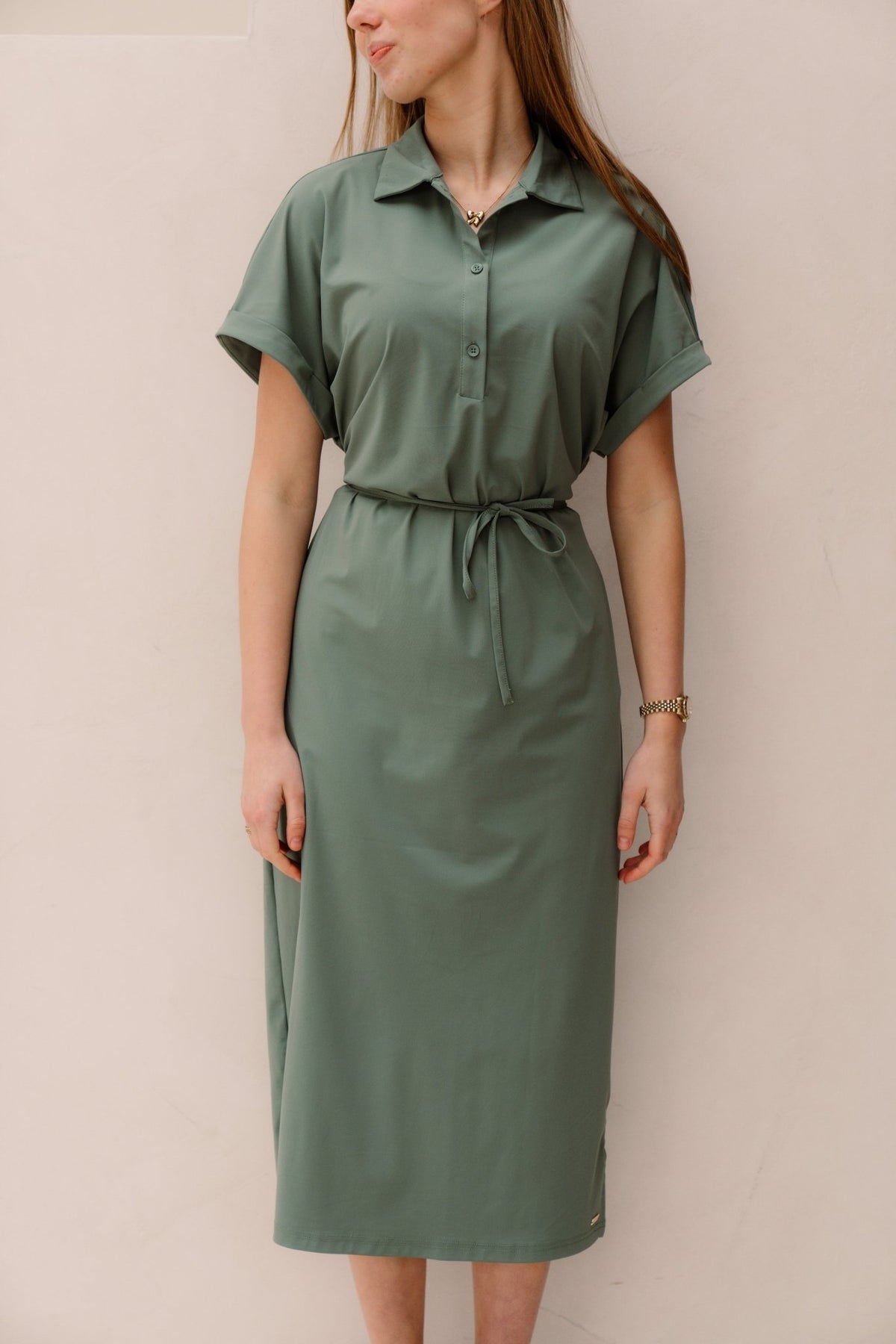 Merlijn dress travel green bay - Bij Keesje - Kimara - Jurk