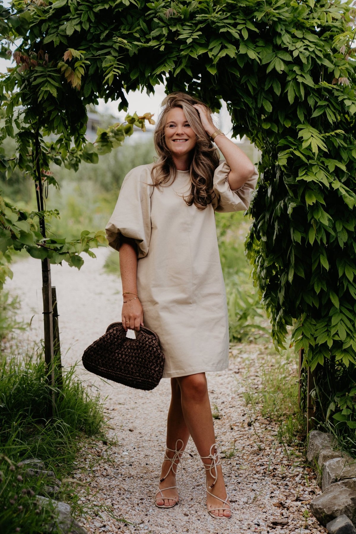 Mette Denim Dress Beige - Bij Keesje - Bij Keesje The Label - Jurk