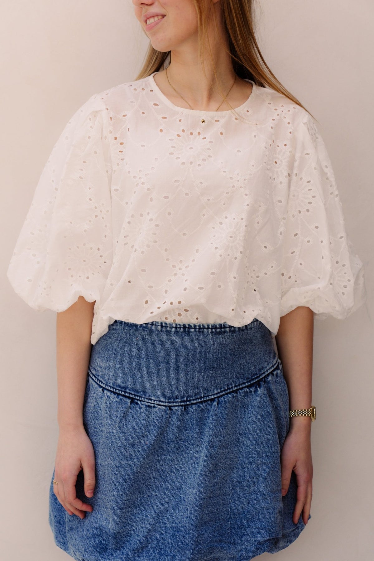 Meyssa blouse white - Bij Keesje - Bij Keesje - Blouse