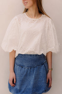 Meyssa blouse white - Bij Keesje - Bij Keesje - Blouse