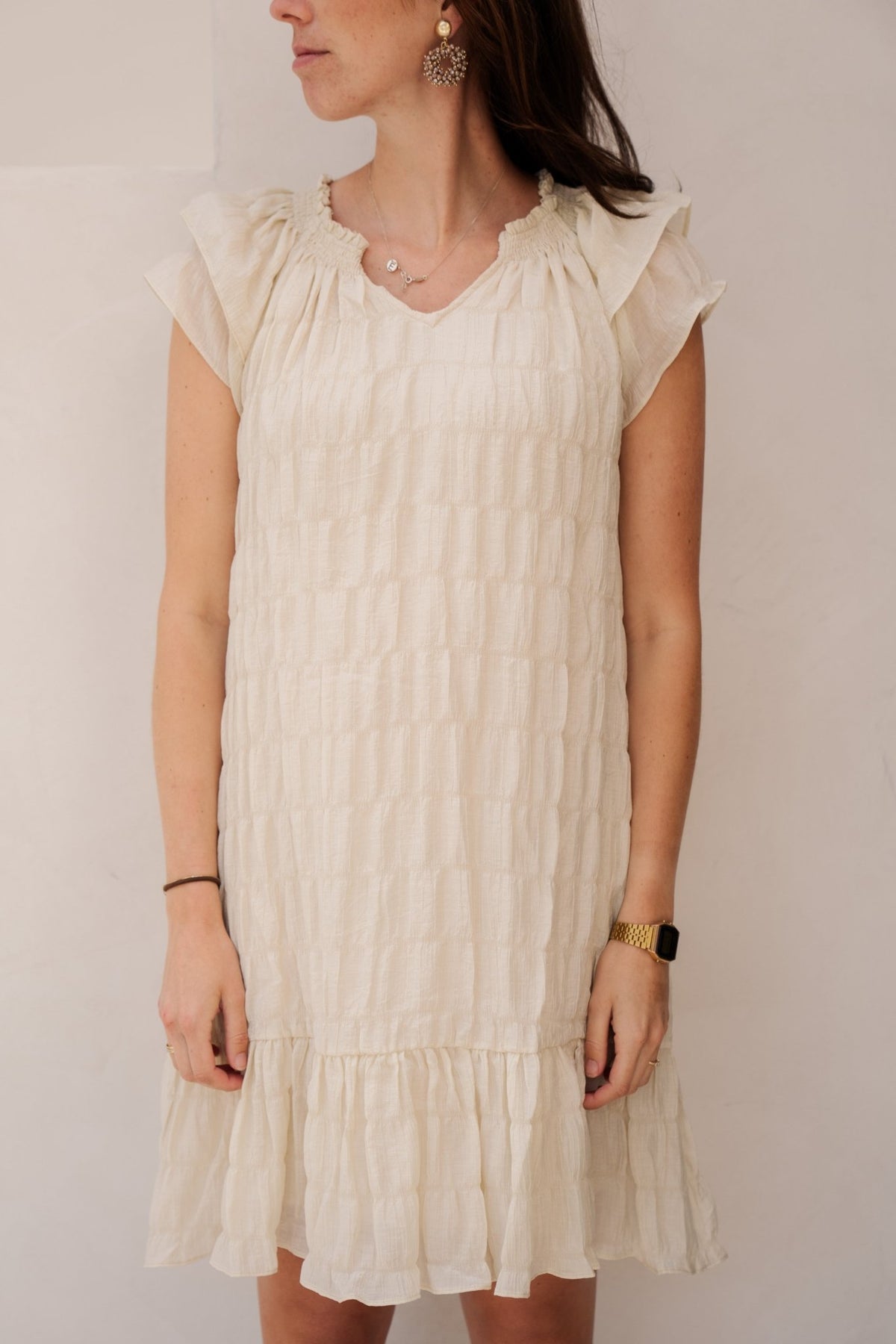 MichaCC sunrise crop dress bisquit - Bij Keesje - Co'couture - Jurk