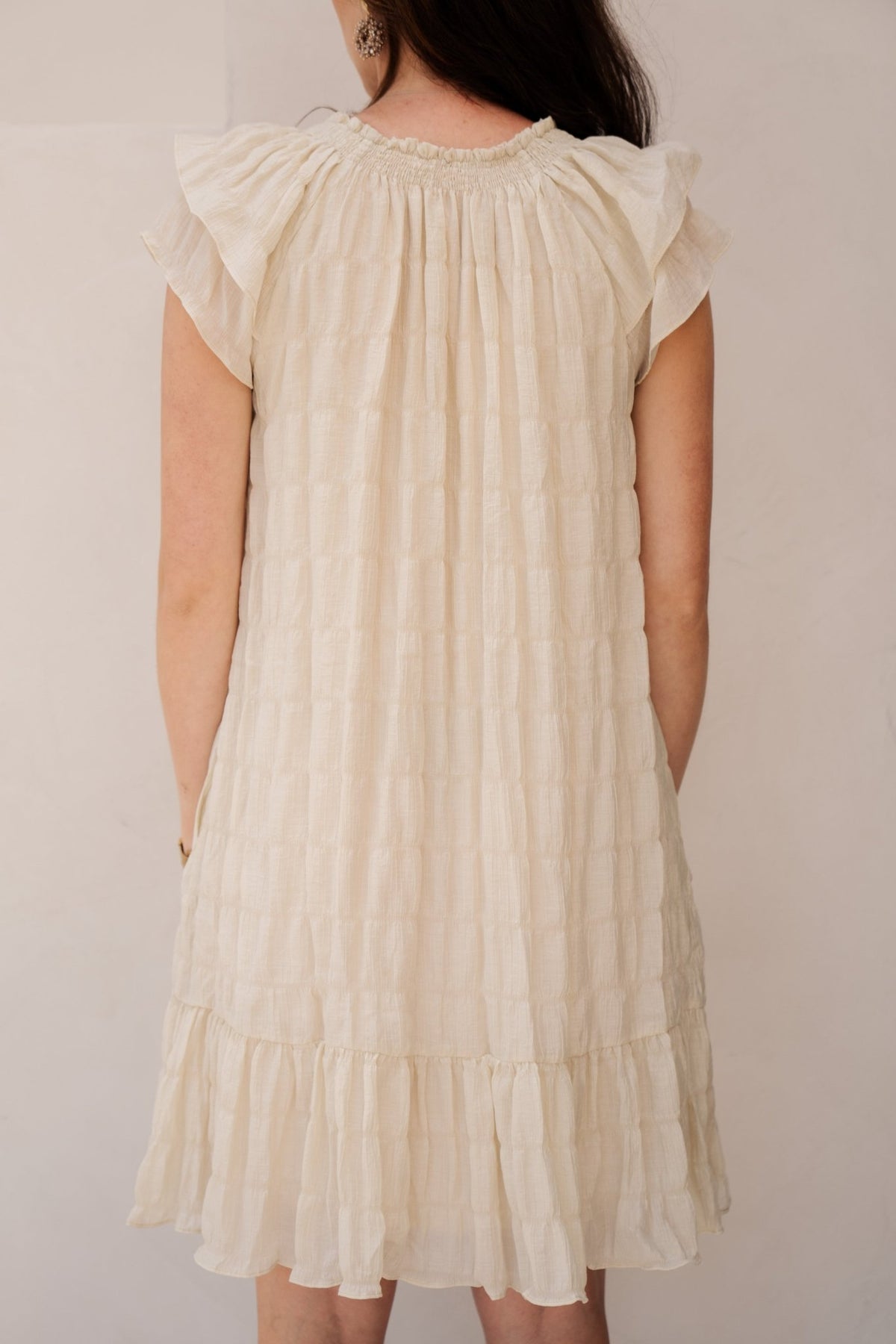 MichaCC sunrise crop dress bisquit - Bij Keesje - Co'couture - Jurk