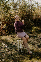 Mieke Skirt Plum Melange