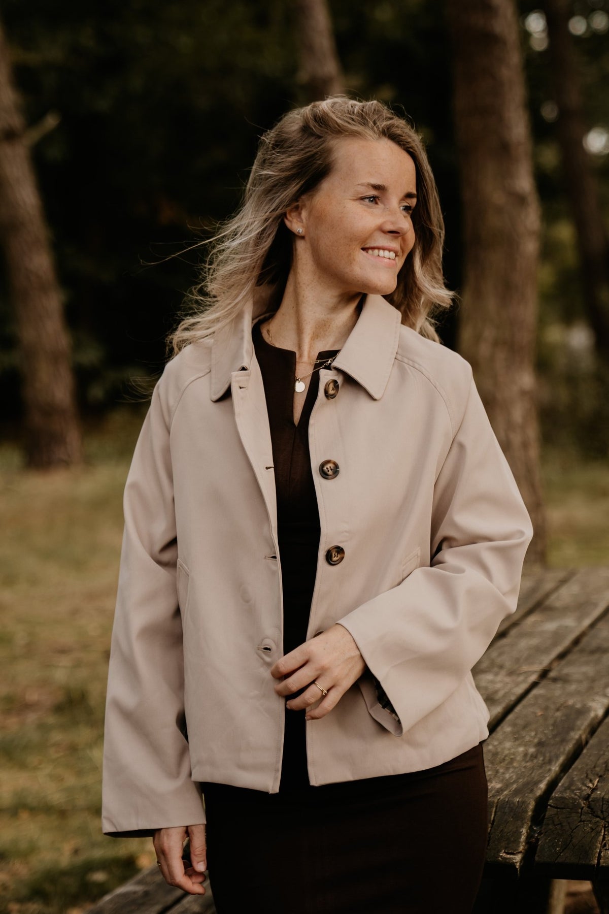 Mies jas beige - Bij Keesje - Bij Keesje - Jas