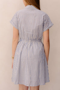 Mila dress blue stripe 3309 - Bij Keesje - Bij Keesje - Jurk
