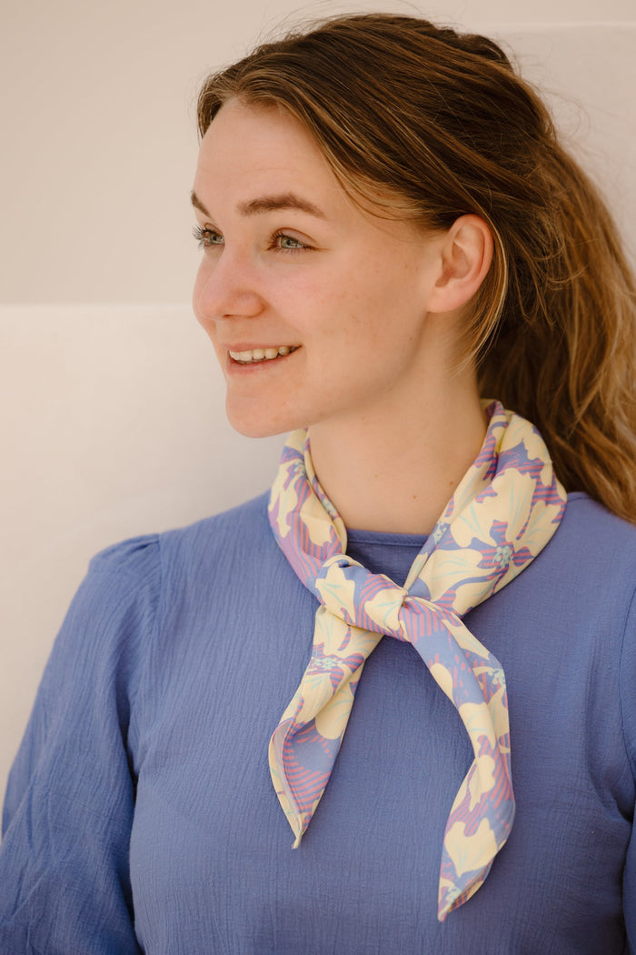 Miley scarf sunbeam yellow/ persian jewel - Bij Keesje - FLURESK