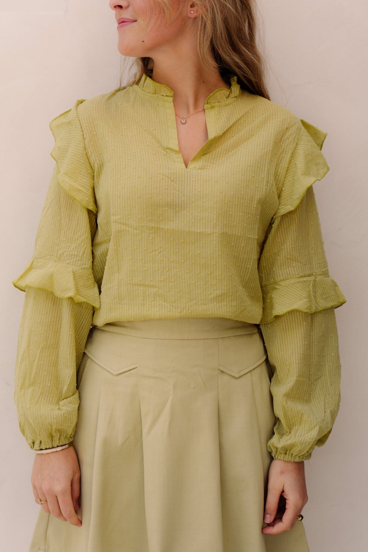 Milijn blouse green - Bij Keesje - Bij Keesje - Blouse