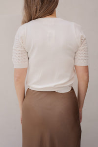 Millie top kanten mouw wit - Bij Keesje - Bij - Keesje - Top