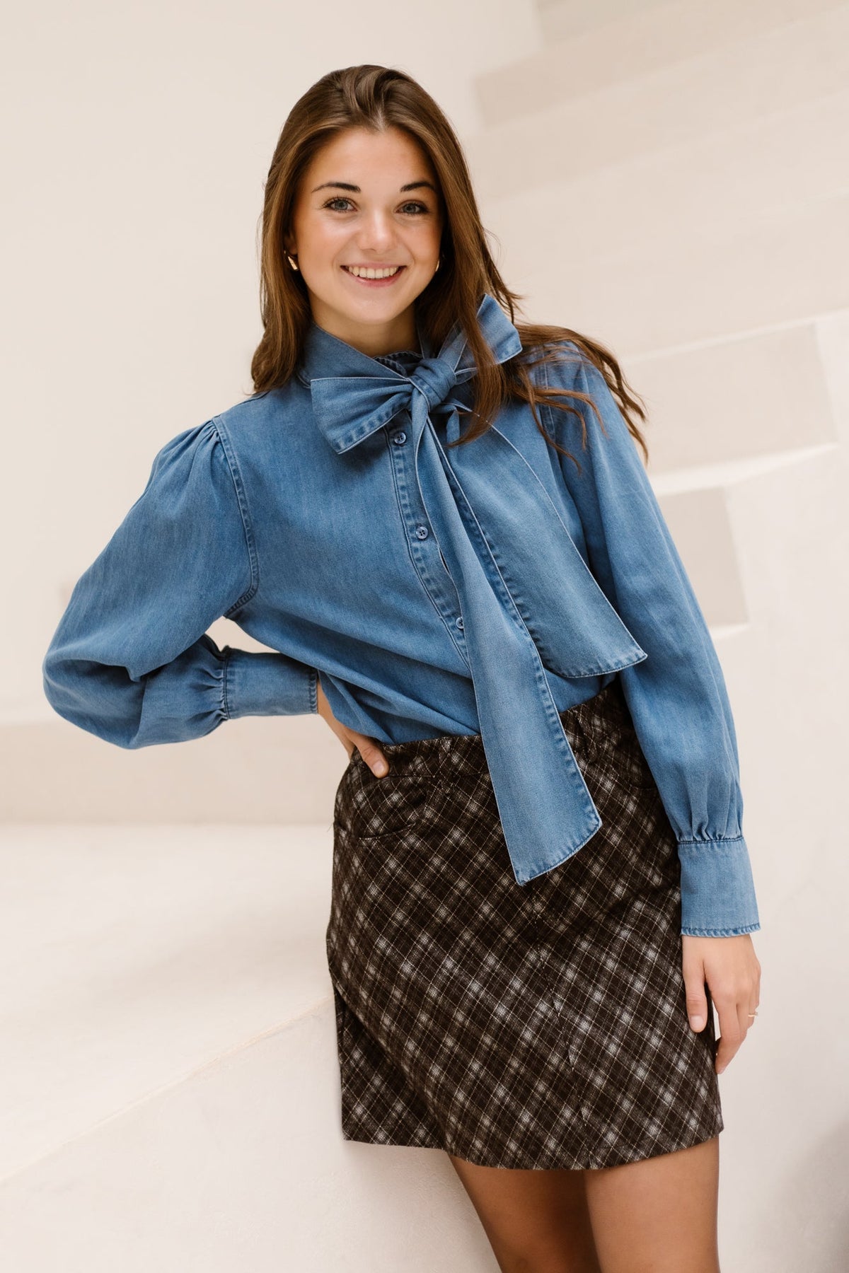 Minnie denim blouse blue - Bij Keesje - Bij Keesje - Blouse