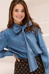 Minnie denim blouse blue