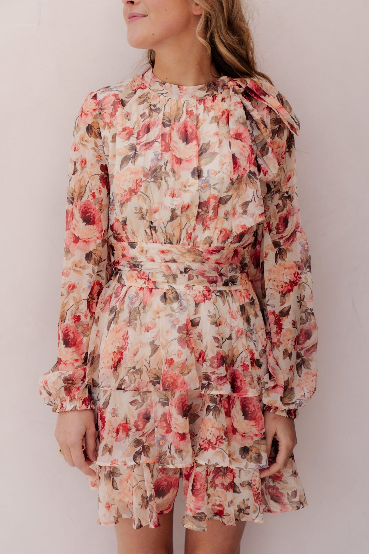 Mio Vintage Flower Dress Creme NN - Bij Keesje - Neo Noir - Jurk
