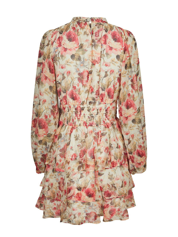 Mio Vintage Flower Dress Creme NN - Bij Keesje - Neo Noir - Jurk