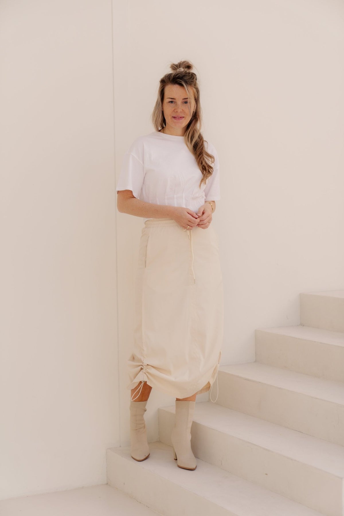 Mira skirt beige - Bij Keesje - Bij Keesje - Rok