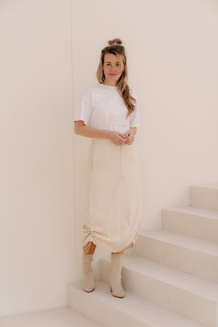 Mira skirt beige - Bij Keesje - Bij Keesje - Rok