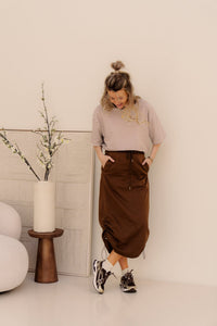 Mira skirt brown - Bij Keesje - Bij Keesje - Rok