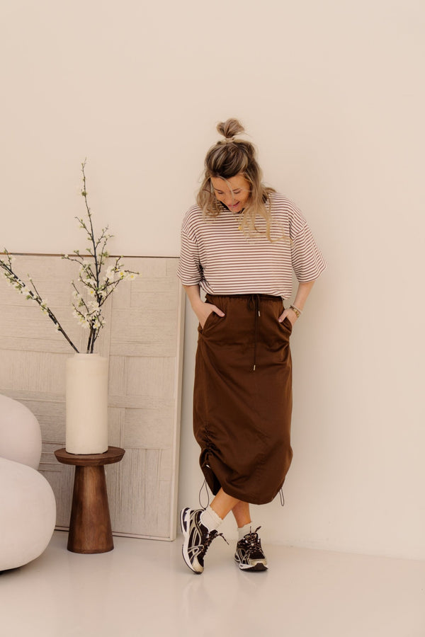 Mira skirt brown - Bij Keesje - Bij Keesje - Rok