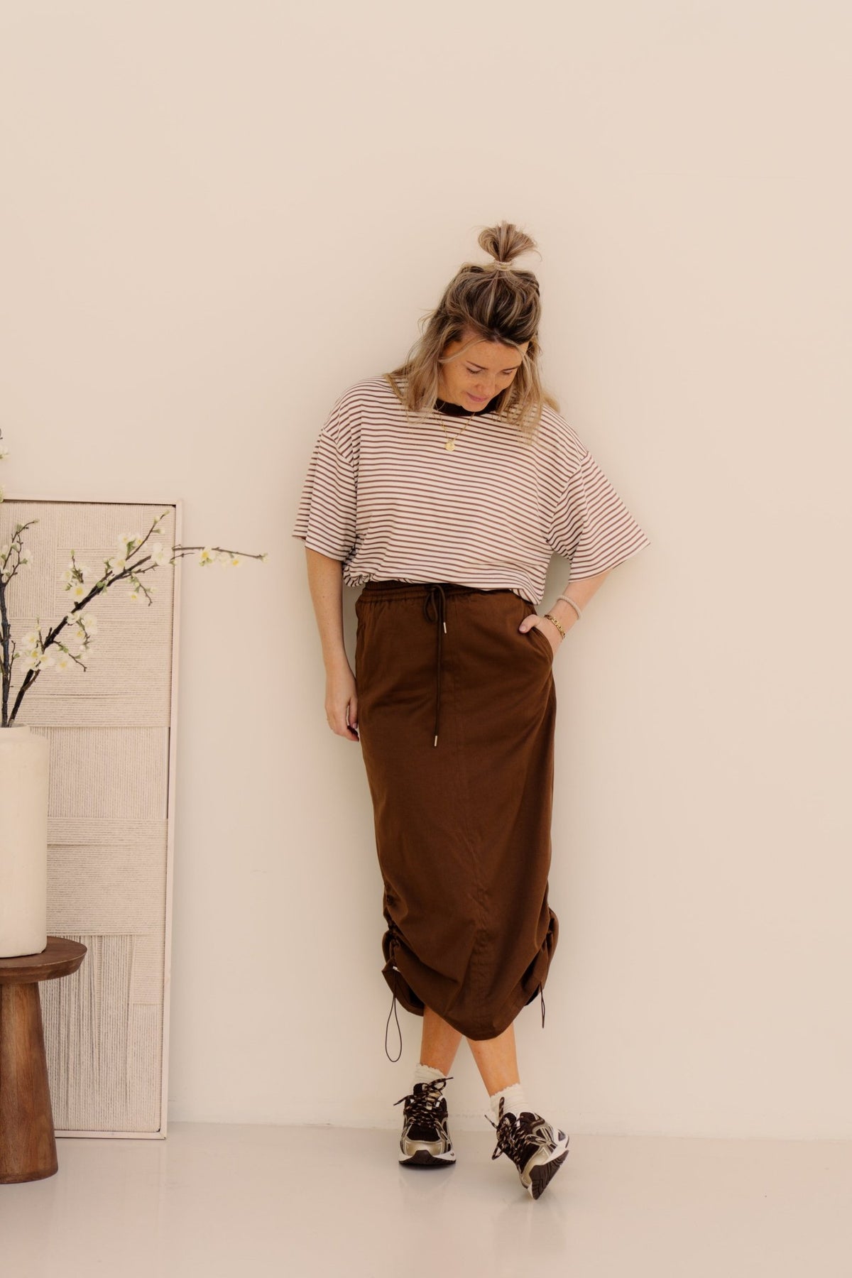 Mira skirt brown - Bij Keesje - Bij Keesje - Rok