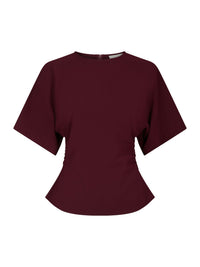 Miriel Drape Blouse Plum - Bij Keesje - Neo Noir - Blouse
