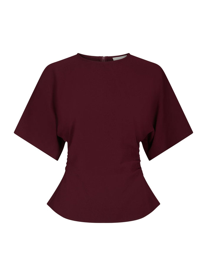 Miriel Drape Blouse Plum - Bij Keesje - Neo Noir - Blouse