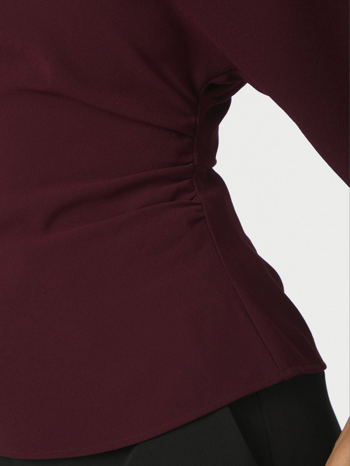 Miriel Drape Blouse Plum - Bij Keesje - Neo Noir - Blouse