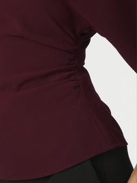 Miriel Drape Blouse Plum - Bij Keesje - Neo Noir - Blouse