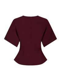 Miriel Drape Blouse Plum - Bij Keesje - Neo Noir - Blouse