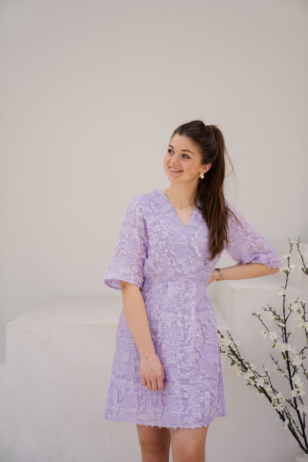 Misty jurk lila - Bij Keesje - Bij Keesje - Jurk