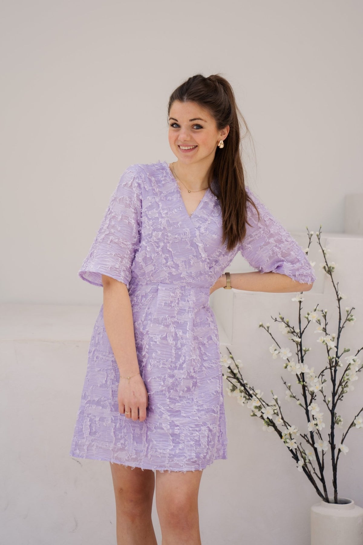 Misty jurk lila - Bij Keesje - Bij Keesje - Jurk