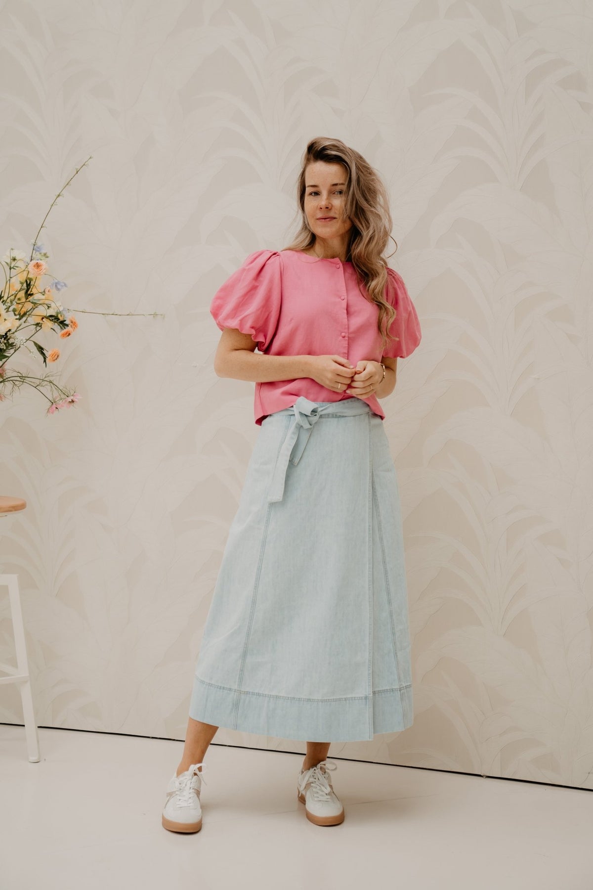 Moisa Linen Blouse Pink - Bij Keesje - Neo Noir - Blouse