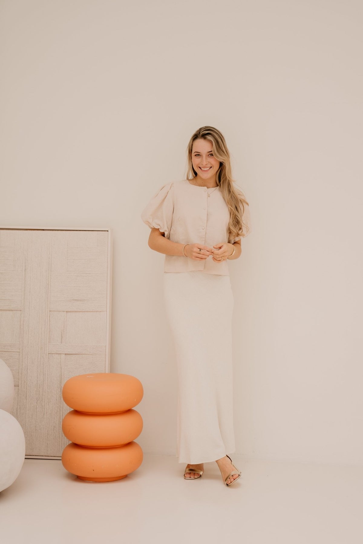 Moisa Linen Blouse Sand - Bij Keesje - Neo Noir - Blouse