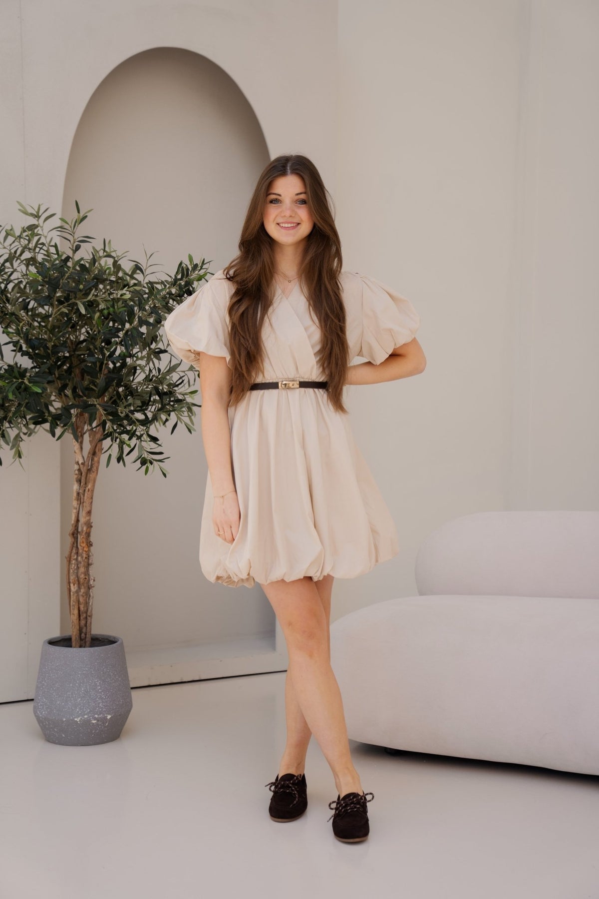 Molly jurkje beige - Bij Keesje - Bij Keesje - Jurk