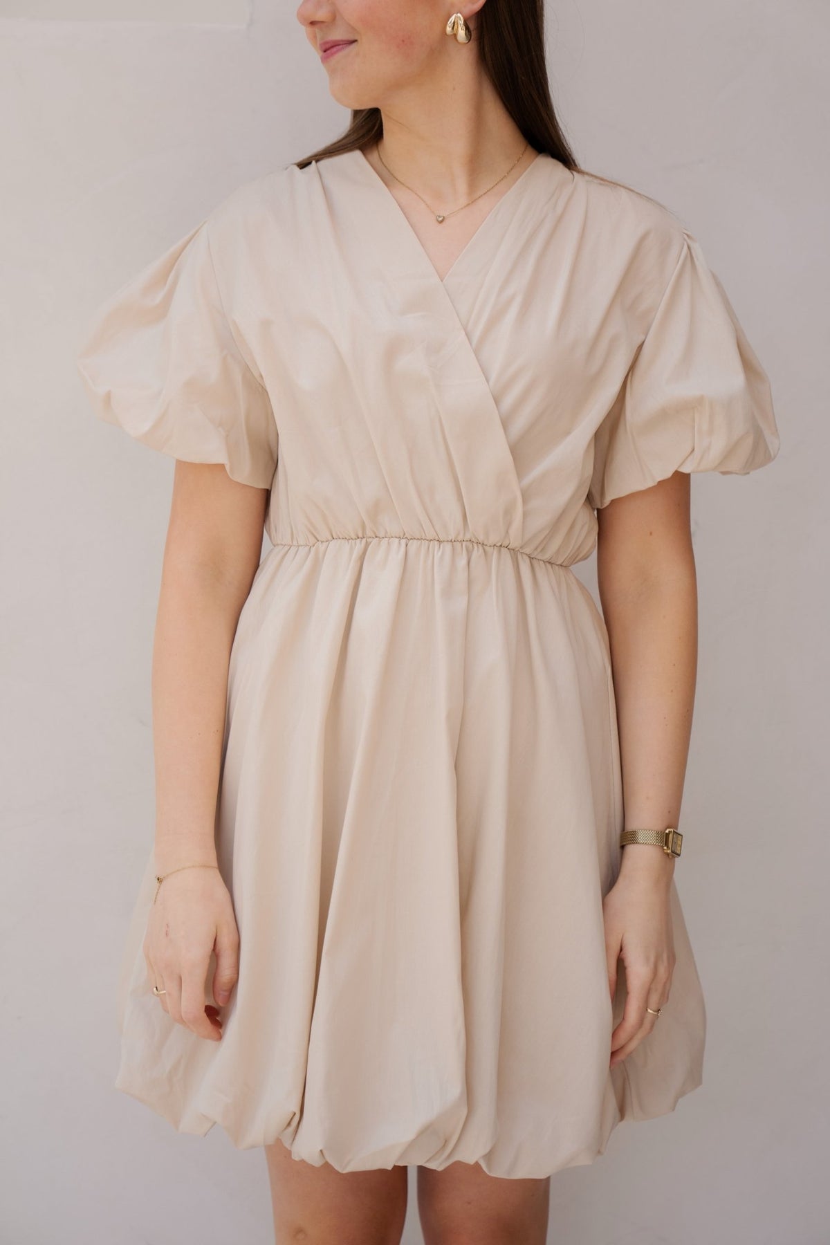 Molly jurkje beige - Bij Keesje - Bij Keesje - Jurk