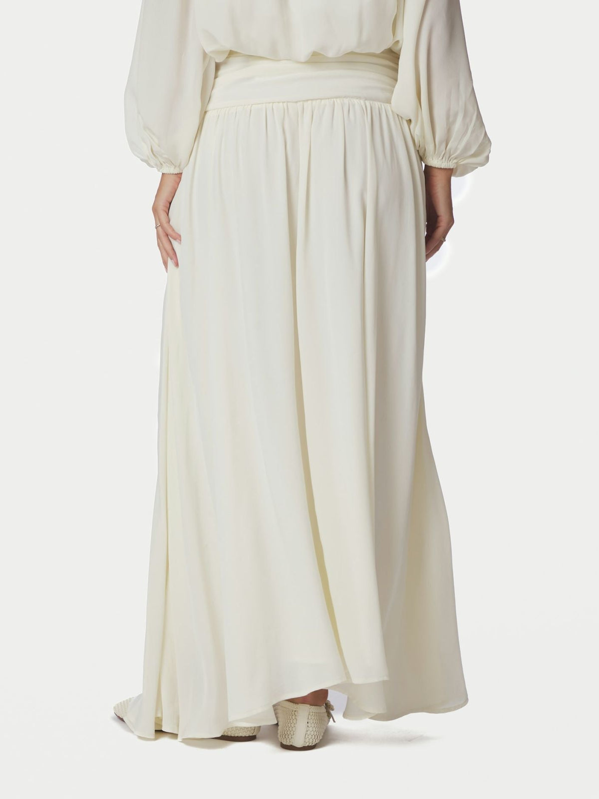 Morien Woven Maxi Skirt Off White - Bij Keesje - Neo Noir - Rok