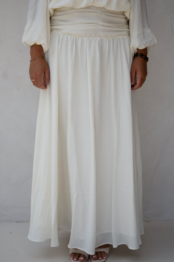 Morien Woven Maxi Skirt Off White - Bij Keesje - Neo Noir - Rok