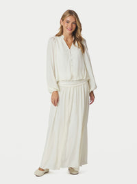 Morien Woven Maxi Skirt Off White - Bij Keesje - Neo Noir - Rok