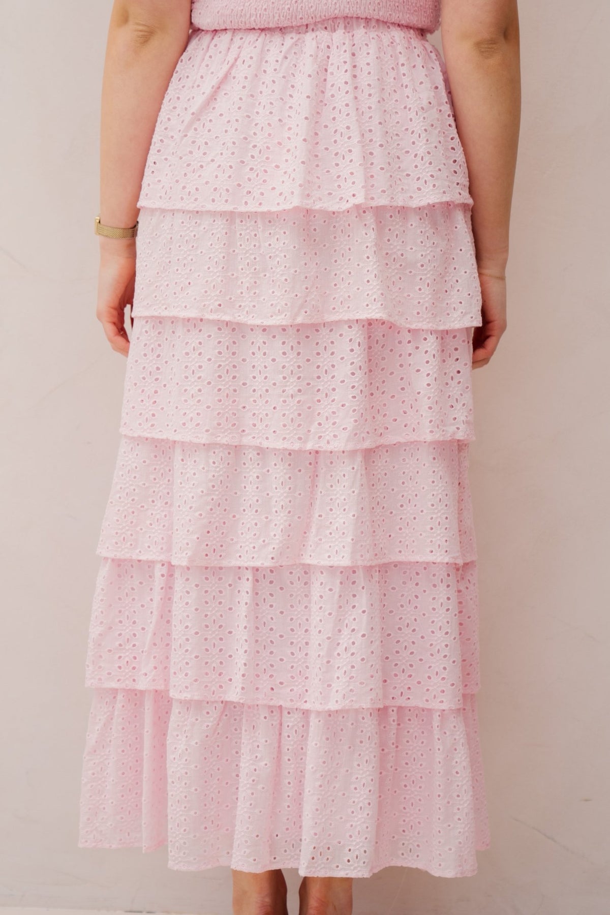 Morris Emb Skirt Light Pink - Bij Keesje - Neo Noir - rok