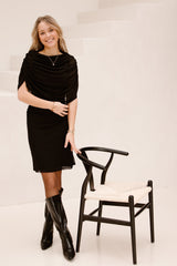 Mottuna drappy mesh dress