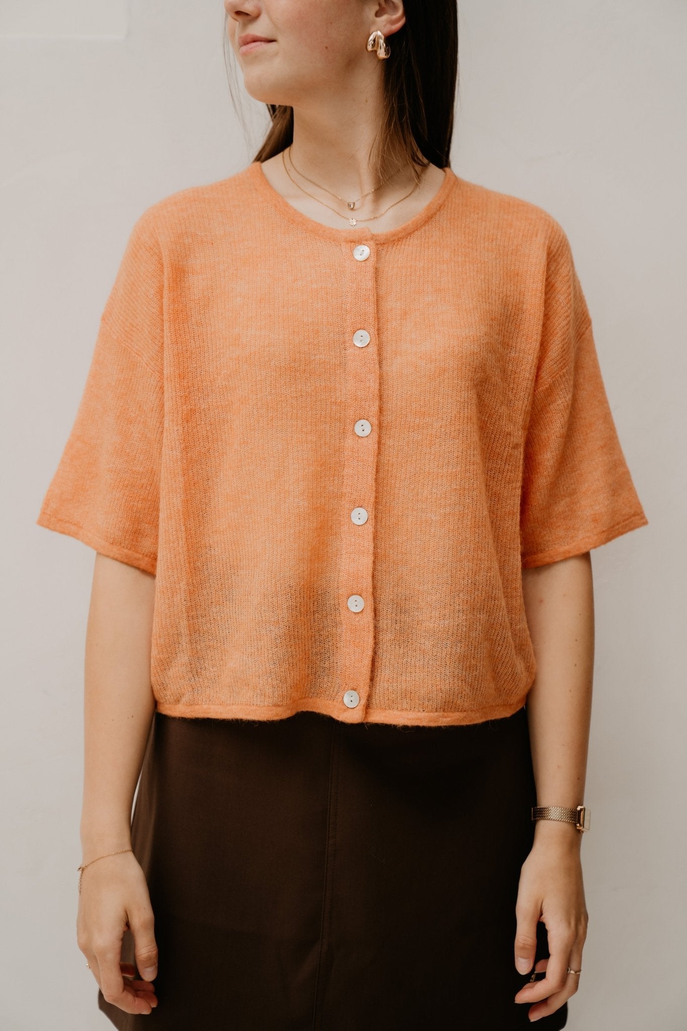 Mschaurelia 2/4 Cardigan Caramel - Bij Keesje - MSCH Copenhagen - Top