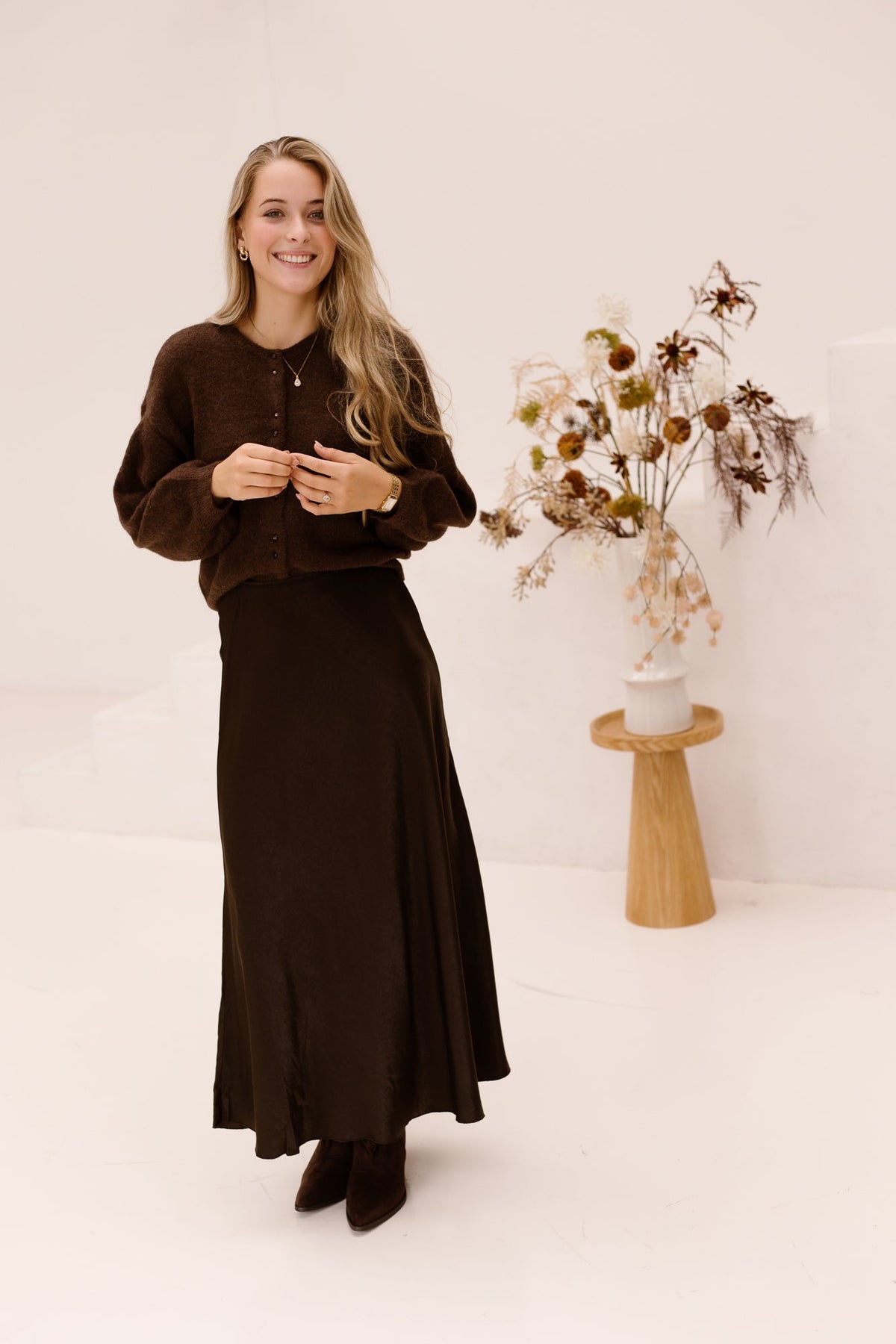 MSCHBondie Hope cardigan - Hot fudge - Bij Keesje - MSCH Copenhagen - vest
