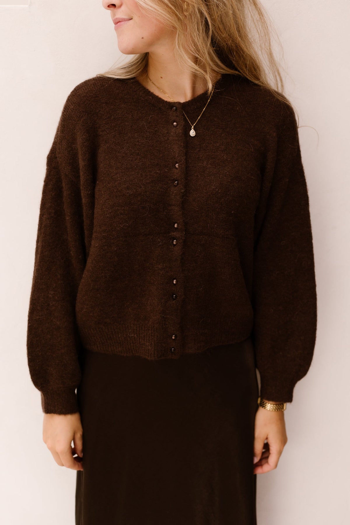 MSCHBondie Hope cardigan - Hot fudge - Bij Keesje - MSCH Copenhagen - vest