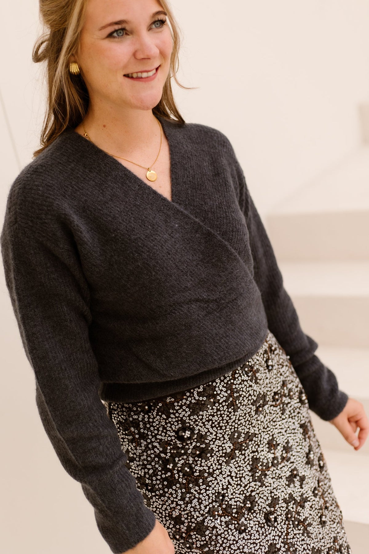 Mschbondie Hope V Pullover Inida Ink Mel - Bij Keesje - MSCH Copenhagen - Trui
