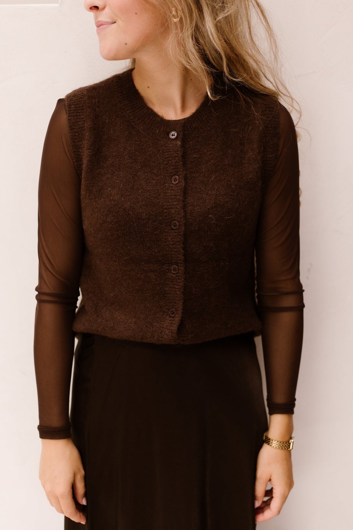 MSCHBondie Hope vest - Hot fudge - Bij Keesje - MSCH Copenhagen - vest