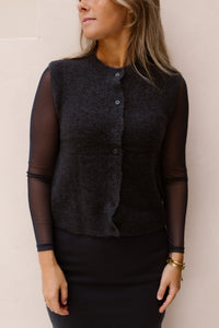 MSCHBondie Hope vest - India ink mel - Bij Keesje - MSCH Copenhagen - vest