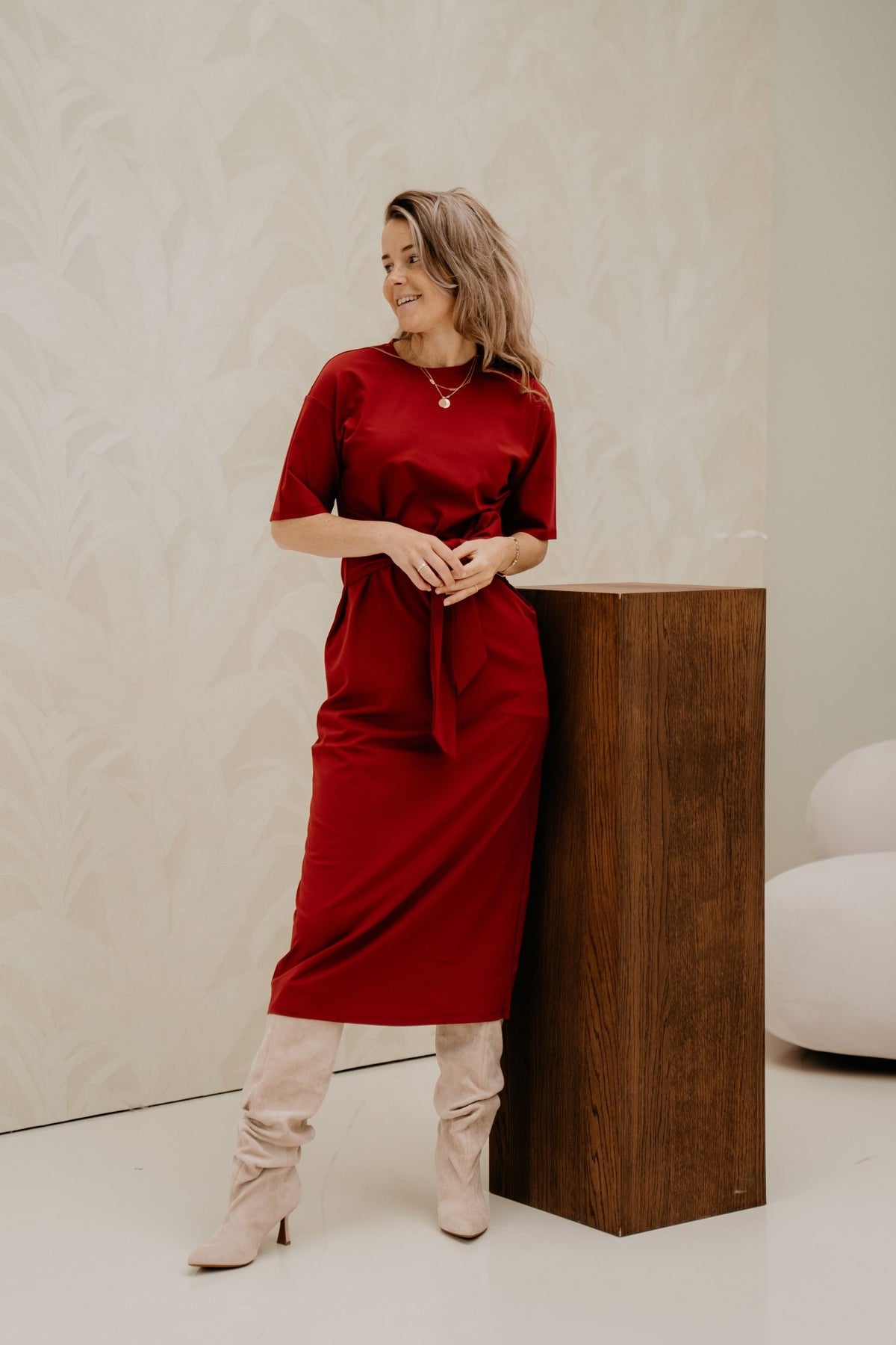 MSCHBreanne Noriel 2/4 Dress Rhubarb - Bij Keesje - MSCH Copenhagen - Jurk