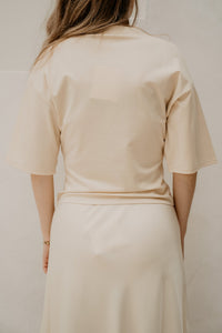 MSCHBreanne Noriel Tee Bleached Sand - Bij Keesje - MSCH Copenhagen - Top