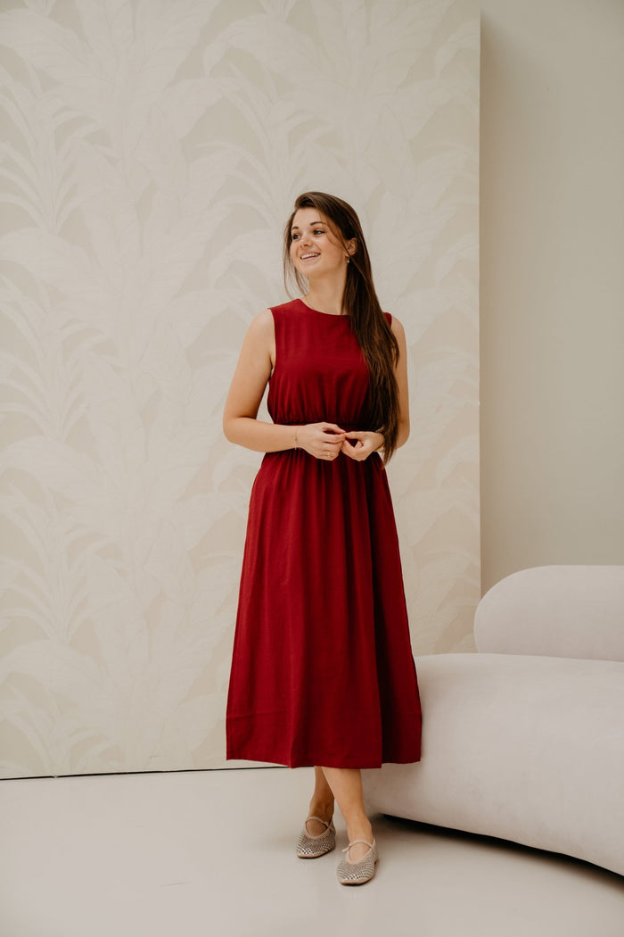 MSCHDaria Sl Dress Rhubarb Melange - Bij Keesje - MSCH Copenhagen - Jurk