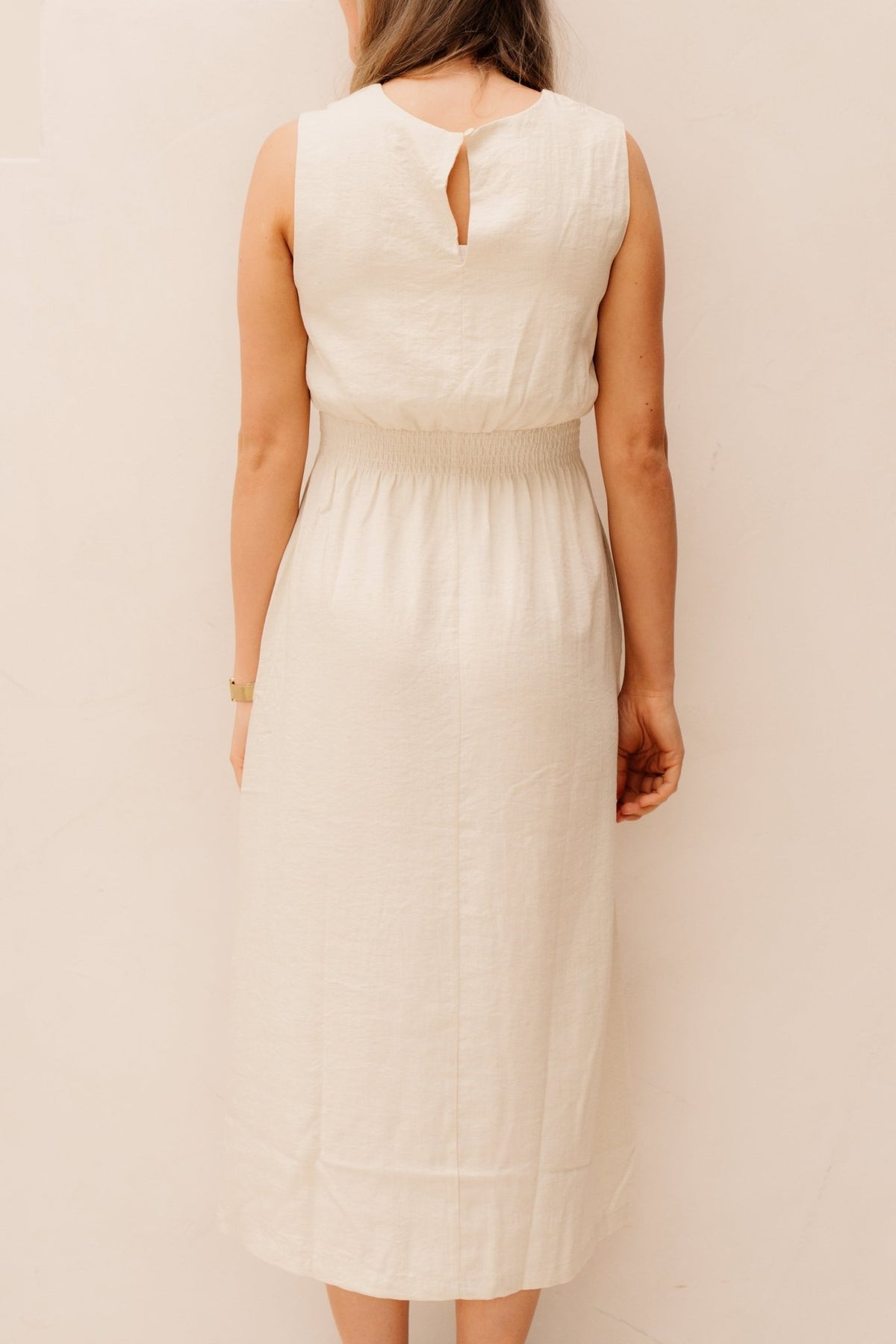 MSCHDaria SL V Dress Sand Melange - Bij Keesje - MSCH Copenhagen - Jurk