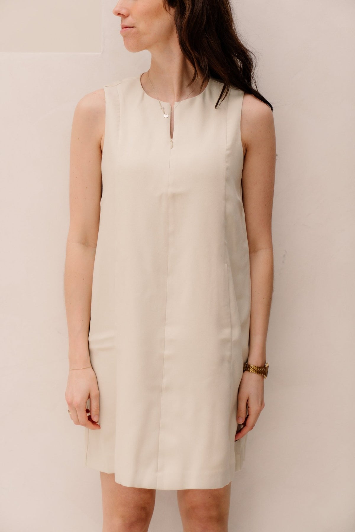 Mschesteriane SL dress oatmeal melange - Bij Keesje - MSCH Copenhagen - Jurk